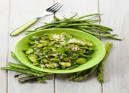 Risotto aux légumes verts