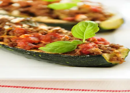 Courgettes farcies au boeuf express