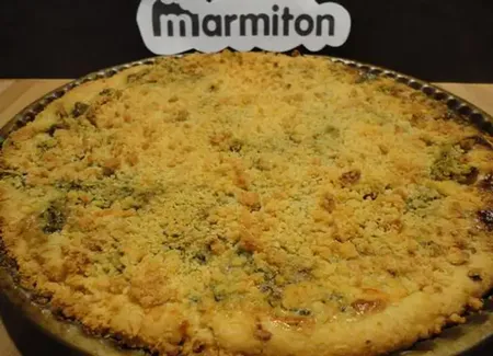 Quiche épinards et crumble de parmesan