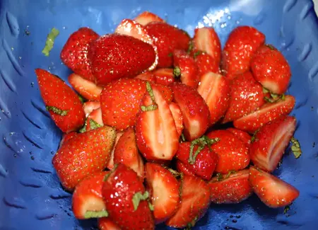 Salade de fraise au vinaigre balsamique