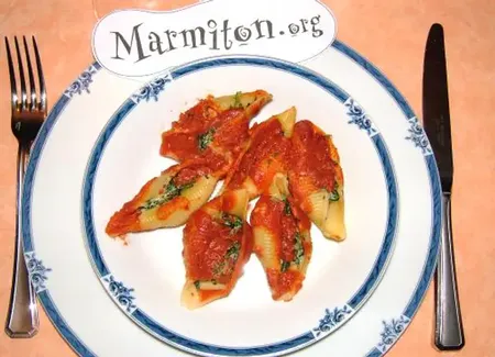 Conchiglioni fourrés épinards ricotta