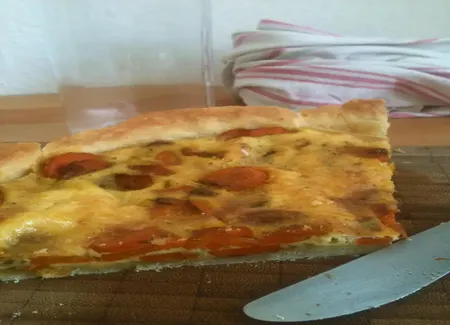 La quiche qui swingue : carotte, coriandre, curry vert