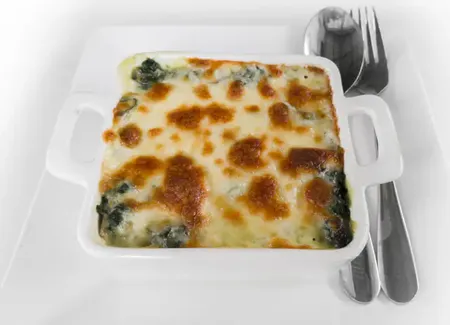Gratin de cabillaud aux épinards