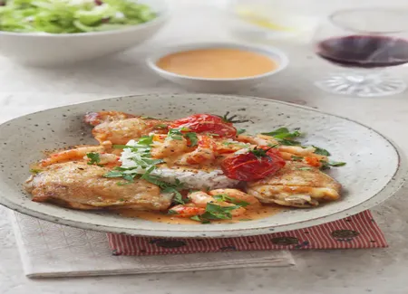 Poulet aux écrevisses rapide