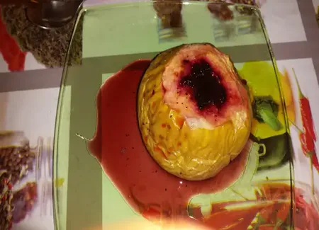 Pommes aux four aux myrtilles
