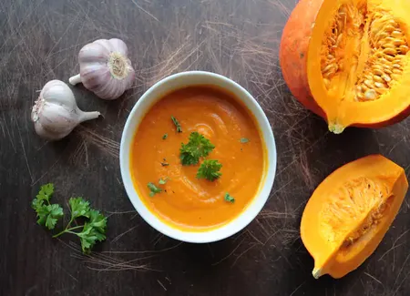 Soupe de potimarron au lait d'amande