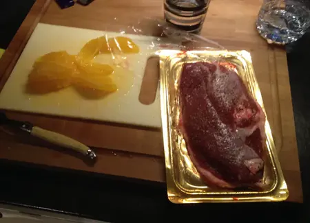 Magret de canard sauce miel-orange
