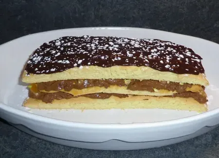 Mille feuille chocolat clémentine éclats de pistaches
