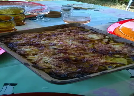 Gratin de morue aux oignons