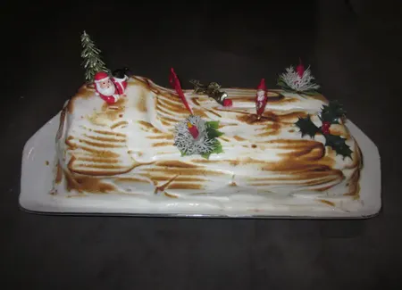 Bûche flambée au citron meringuée