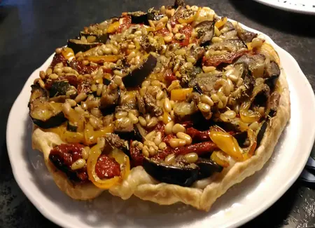 La délicieuse tatin d' aubergines