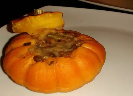 Courge jack be little farcie lentilles/petits légumes