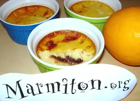 Minis clafoutis orange et chocolat