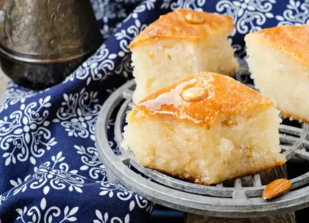 Mamounié (gâteau de semoule libanais)