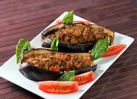 Aubergines farcies végétarienne