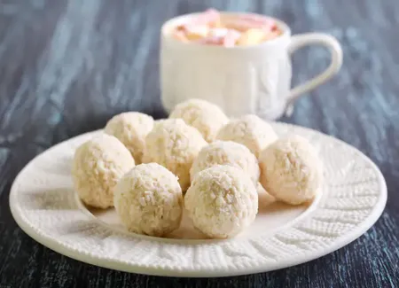 Truffes au chocolat blanc