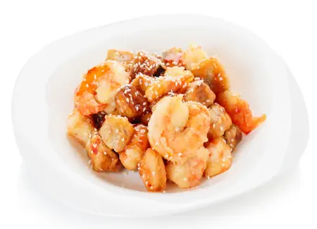 Crevettes marinées au miel