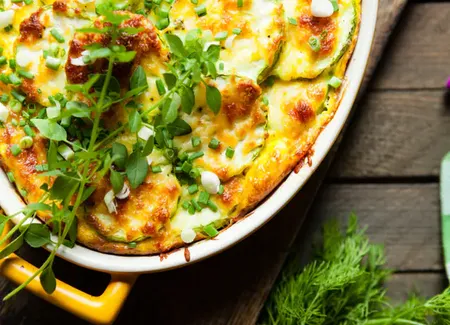 Gratin de courgettes et de pommes de terre au curry