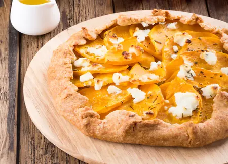 Tarte au potimarron et roquefort