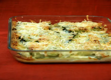 Concombres gratinés au chèvre