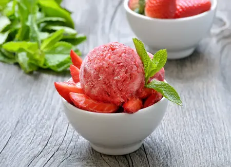 Glace italienne aux fruits