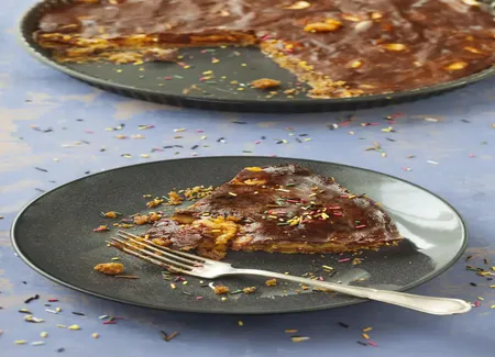 Tarte chocolat banane caramel