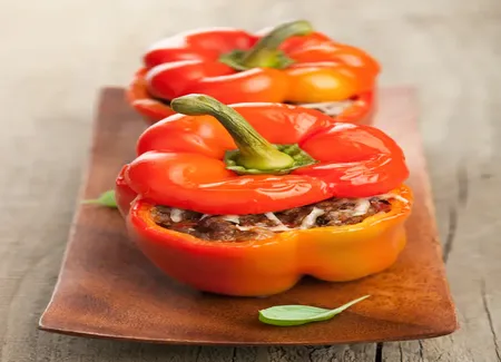 Poivrons farcis aux saveurs orientales