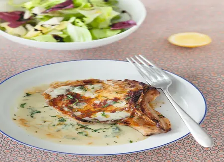 Côtes de veau sauce roquefort