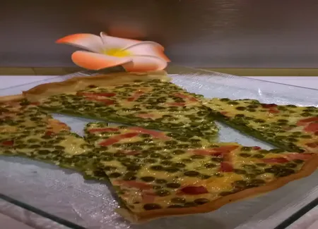 Tarte aux petits pois