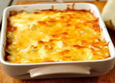 Gratin de macaroni aux 3 fromages