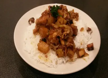 Poulet à l'orange et ananas