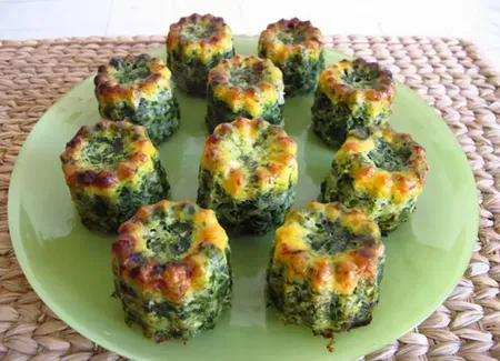 Cannelés de flétan aux épinards