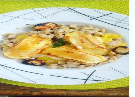 Crozets au reblochon et aux châtaignes et ses notes d'orange