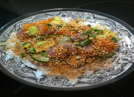 Chirashi thon et saumon