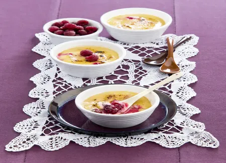 Gratin de framboises à la vanille