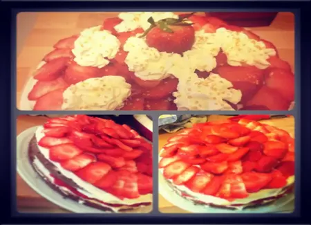 Gâteau à la fraise et au mascarpone