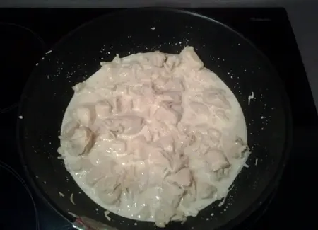 Poulet à la crème et sauce soja