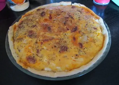 Tarte chorizo, poivron, pomme de terre