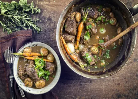 Boeuf bourguignon aux olives
