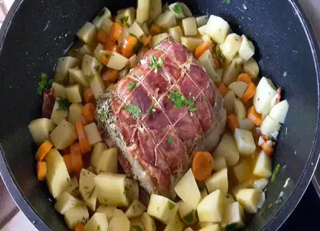 Rôti de veau façon paysanne