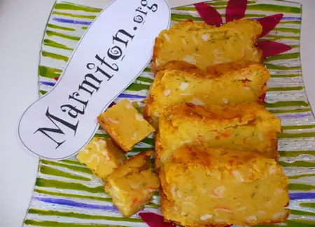 Cake surimi et carottes au curry