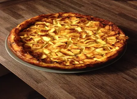 Clafoutis pommes et pépites de chocolat