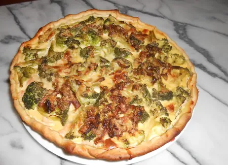 Quiche aux 2 saumons et aux brocolis