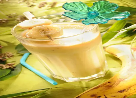 Milk shake banane, kiwi et mandarine