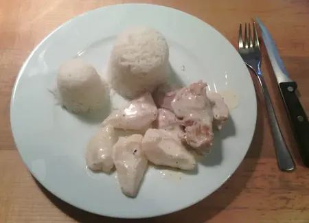 Rôti de dinde au boursin et poires
