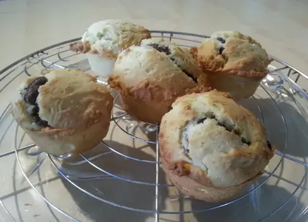 Muffins moelleux banane et nutella