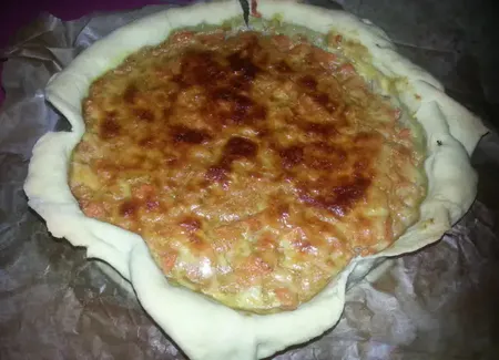 Tarte au thon et à la courge caramélisée
