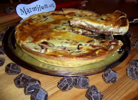 Tarte à la rhubarbe et au chocolat