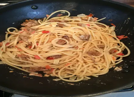 Spaghettis aux girolles