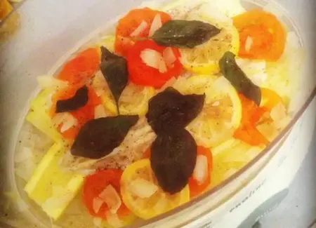 Merlan aux courgettes vapeur